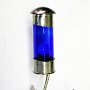 lampe (inox, verre bleu)          